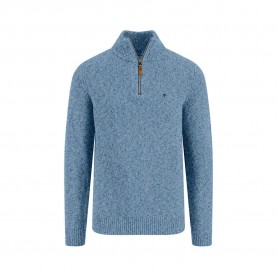 Блуза Fynch hatton 1510346 half zip sweater - Blue (Crystal Blue) блуза,мъжки,пуловери,fynch,hatton,1510346,half,zip,sweater,blue,(crystal,blue)