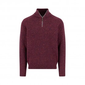 Блуза Fynch hatton 1510346 half zip sweater - Red (Deep Merlot) блуза,мъжки,пуловери,fynch,hatton,1510346,half,zip,sweater,red,(deep,merlot)