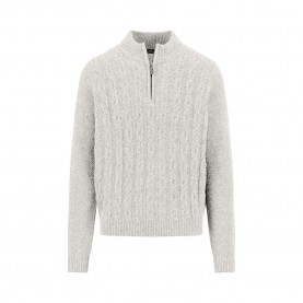Блуза Fynch hatton 1510360 half zip sweater - Grey (Winter White) блуза,мъжки,пуловери,fynch,hatton,1510360,half,zip,sweater,grey,(winter,white)