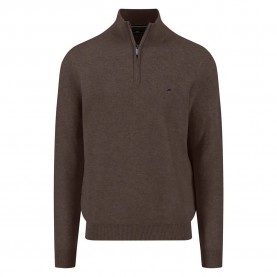 блуза,мъжки,пуловери,fynch,hatton,1514222,half,zip,sweater,brown,(earth)