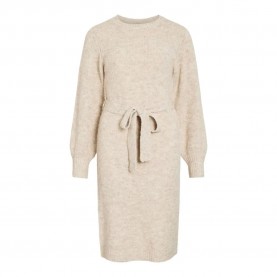 Рокля Vila Lampe long sleeve midi dress - Beige (Super Light Natural Melan) рокля,дамски,поли,и,рокли,vila,lampe,long,sleeve,midi,dress,beige,(super,light,natural,melan)