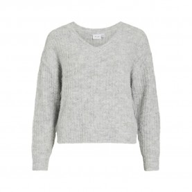 блуза,дамски,пуловери,дамски,плетени,дрехи,vila,lampe,v,neck,sweater,medium,grey,melange