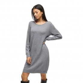 рокля,дамски,поли,и,рокли,vila,ril,knit,long,sleeve,dress,grey,(medium,grey,melange)