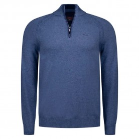 блуза,мъжки,пуловери,nza,new,zealand,25gn430,half,zip,sweater,brilliant,blue,melange,(blue)