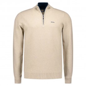 Блуза Nza new zealand 25HN414 half zip sweater - Beige (Warm Beige Melange) блуза,мъжки,пуловери,nza,new,zealand,25hn414,half,zip,sweater,beige,(warm,beige,melange)