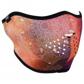 други,аксесоари,zan,headgear,starry,mandala,face,mask,black,coral,(orange)
