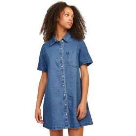 рокля,дамски,поли,и,рокли,jack,&,jones,amara,jjxx,short,sleeve,short,dress,medium,blue,denim,(blue)