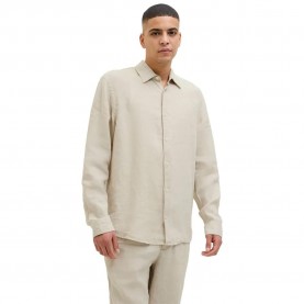 риза,с,дълъг,ръкав,мъжки,ризи,jack,&,jones,lawrence,linen,long,sleeve,shirt,silver,lining,(beige)