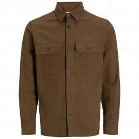 риза,с,дълъг,ръкав,мъжки,ризи,jack,&,jones,rayle,melange,solid,long,sleeve,shirt,brown,(malt,ball)
