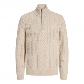 блуза,мъжки,пуловери,jack,&,jones,sean,half,zip,sweater,silver,lining,detail,melange