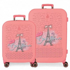 куфари,enso,bonjour,37,79l,trolley,bag,coral,(pink)