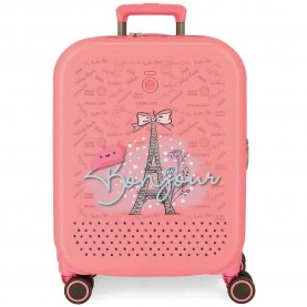 куфари,enso,bonjour,37l,trolley,bag,coral,(pink)