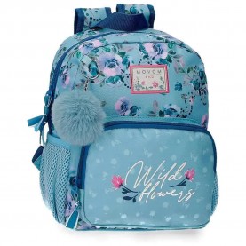 юношеска,раница,раници,movom,wild,flowers,6l,junior,backpack,blue