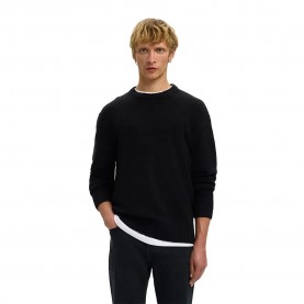 блуза,мъжки,пуловери,selected,alex,relaxed,fit,sweater,black,(black)