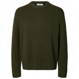 блуза,мъжки,пуловери,selected,alex,relaxed,fit,sweater,green,(forest,night)