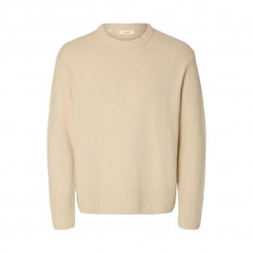 блуза,мъжки,пуловери,selected,alex,relaxed,fit,sweater,beige,(oatmeal)