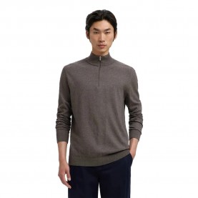 блуза,мъжки,пуловери,selected,berg,full,zip,sweater,morel,twist,(grey)