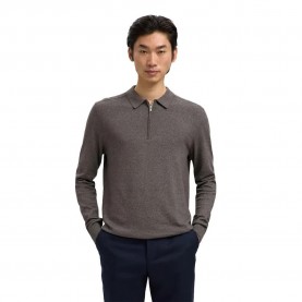 мъжки,блузи,с,яка,selected,berg,long,sleeve,polo,morel,twist,(grey)