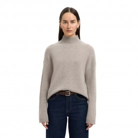 блуза,дамски,пуловери,дамски,плетени,дрехи,selected,cille,cashmere,high,neck,sweater,grey,(irish,cream,melange)