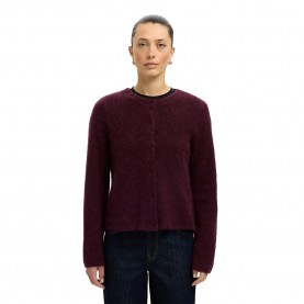 жилетка,дамски,пуловери,дамски,плетени,дрехи,selected,lulu,new,cardigan,fig,melange,(red)