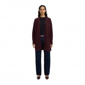 жилетка,дамски,пуловери,дамски,плетени,дрехи,selected,lulu,new,cardigan,fig,melange,(purple)