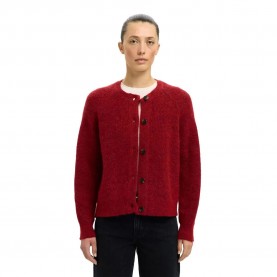 жилетка,дамски,пуловери,дамски,плетени,дрехи,selected,lulu,short,cardigan,equestrian,red,melange,(red)