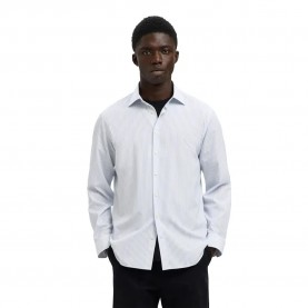 риза,с,дълъг,ръкав,мъжки,ризи,selected,lux,slim,fit,long,sleeve,shirt,bright,white,blue,multi,(white)