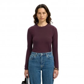 тениска,дамски,тениски,selected,manja,long,sleeve,t,shirt,fig,(purple)