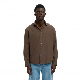 риза,с,дълъг,ръкав,мъжки,ризи,selected,noah,regular,fit,long,sleeve,shirt,demitasse,twisted,morel,(brown)