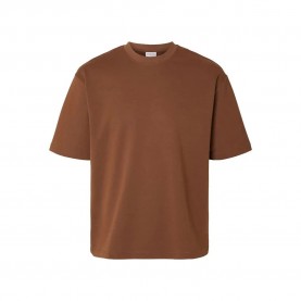 тениска,мъжки,тениски,selected,oscar,relax,fit,short,sleeve,t,shirt,soft,silt,(brown)