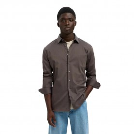 риза,с,дълъг,ръкав,мъжки,ризи,selected,performance,slim,fit,long,sleeve,shirt,morel,mixed,black,(grey)