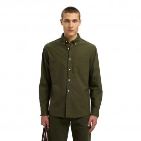 риза,с,дълъг,ръкав,мъжки,ризи,selected,regrick,oxford,flex,long,sleeve,shirt,forest,night,mixed,kalamata,(green)