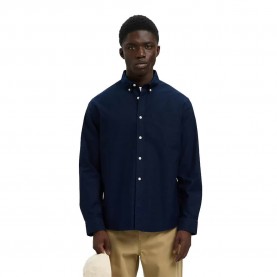 риза,с,дълъг,ръкав,мъжки,ризи,selected,regrick,oxford,flex,long,sleeve,shirt,sky,captain,(blue)