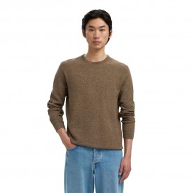 блуза,мъжки,пуловери,selected,ross,sweater,demitasse,chincilla,twist,(brown)