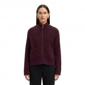 блуза,дамски,пуловери,дамски,плетени,дрехи,selected,sia,full,zip,sweater,fig,melange,(purple)