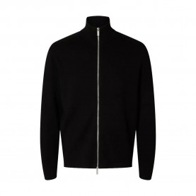 блуза,мъжки,пуловери,selected,teller,relaxed,fit,full,zip,sweater,black