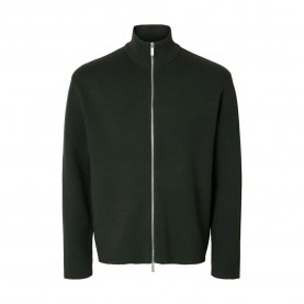 блуза,мъжки,пуловери,selected,teller,relaxed,fit,full,zip,sweater,deep,forest