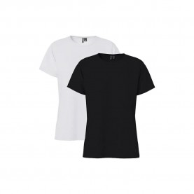 тениска,дамски,тениски,pieces,amira,short,sleeve,t,shirt,2,units,black,bright,white,black,(white,black)