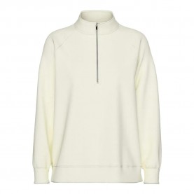 блуза,дамски,блузи,pieces,chilli,half,zip,sweatshirt,white,pepper,(beige)