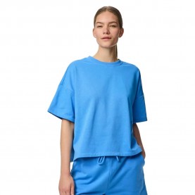 суичър,дамски,блузи,pieces,chilli,summer,loose,fit,short,sleeve,hoodie,azure,blue,(blue)