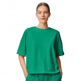 суичър,дамски,блузи,pieces,chilli,summer,loose,fit,short,sleeve,hoodie,simply,green,(green)