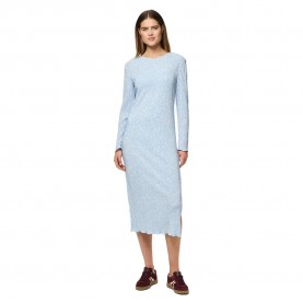 рокля,дамски,поли,и,рокли,pieces,flora,long,sleeve,midi,dress,cashmere,blue,flower,(blue)