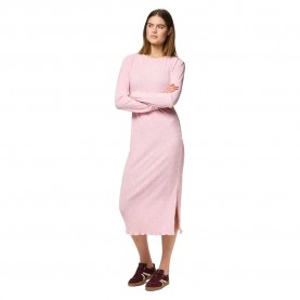 рокля,дамски,поли,и,рокли,pieces,flora,long,sleeve,midi,dress,roseate,spoonbill,flower,(pink)