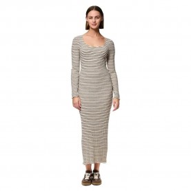 рокля,дамски,поли,и,рокли,pieces,iris,long,sleeve,long,dress,birch,black,(beige)