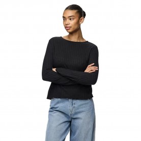 тениска,дамски,тениски,pieces,iris,long,sleeve,t,shirt,black