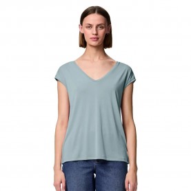 тениска,дамски,тениски,pieces,kamala,short,sleeve,v,neck,t,shirt,cloud,blue,(blue)