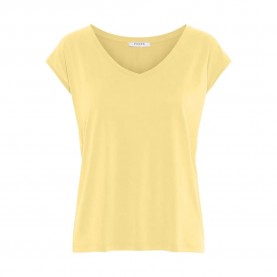 тениска,дамски,тениски,pieces,kamala,short,sleeve,v,neck,t,shirt,pale,banana,(yellow)
