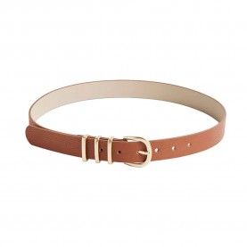 колан,колани,pieces,lea,belt,cognac,gold,buckle,(brown)