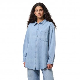 риза,с,дълъг,ръкав,дамски,блузи,дамски,ризи,pieces,maisie,long,sleeve,shirt,light,blue,denim,(blue)