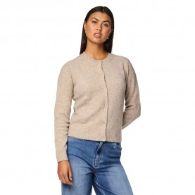 жилетка,дамски,пуловери,дамски,плетени,дрехи,pieces,malou,cardigan,taupe,gray,melange,(beige)